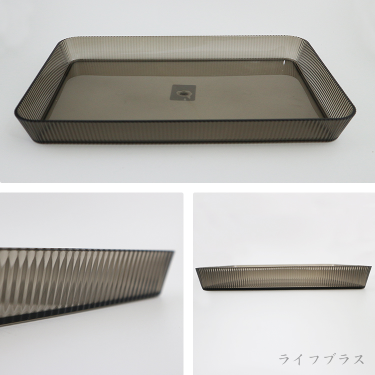 iBonjour奢簡托盤-大-透明黑-2入, , large