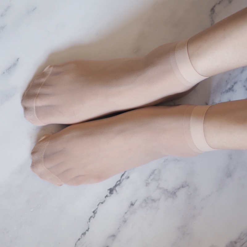 [凱美棉業] 40雙組 水晶透膚平面止滑短絲襪 黑膚兩色, , large