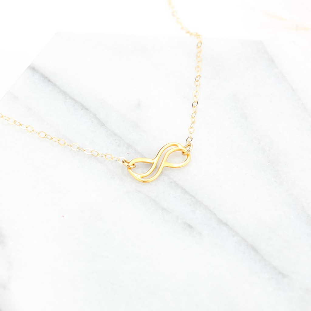 【Angel & Me】相愛 無限 Love Infinity s925 純銀厚鍍 24k 純金 項鍊 禮物, , large