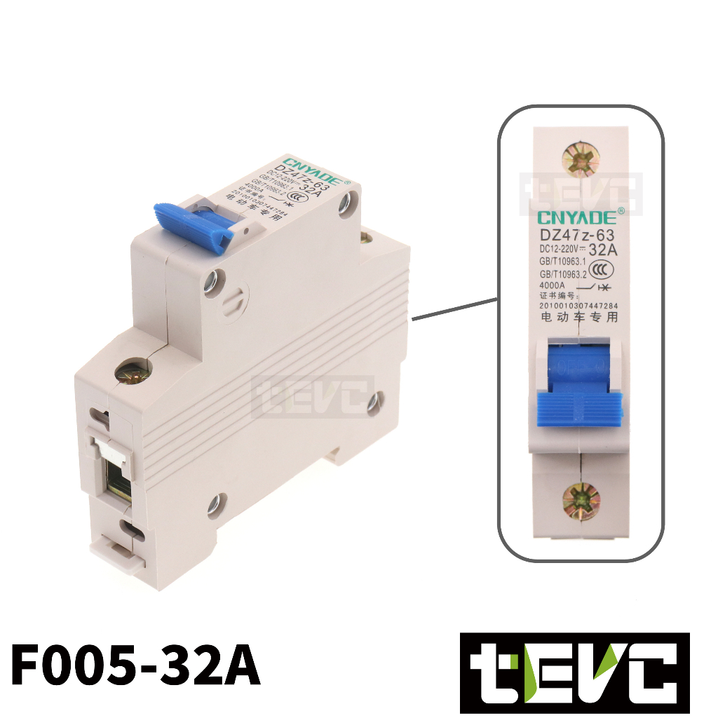 《tevc》F005 DC無熔絲 1P 直流 空氣開關  32A, , large