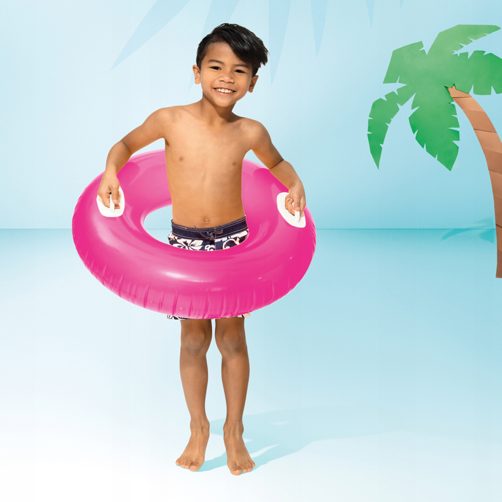 INTEX 59258 76cm Diameter Double-Handled Single-Color Inflatable Swimming Ring, Seat Ring, Float Ring, Single-Color Swimming Ring with Handles, Suitable for Summer Water Play, Swimming, and Water Fun (8+), , large