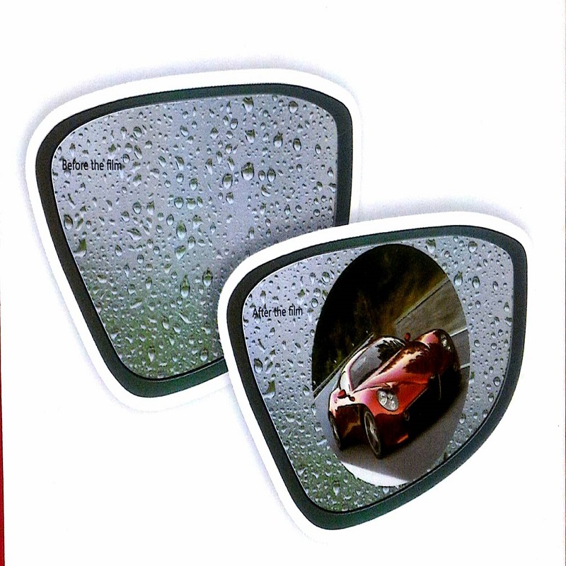 Rear view mirror rain film - round, , large