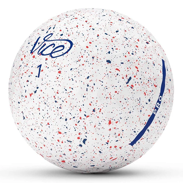 VICE PRO DRIP Golf Balls – 12-Pack | Red & Blue Splatter Edition, , large