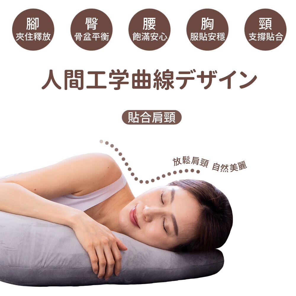 【日本旭川】AIRFit氧活力升級版多功能側睡輔助枕(大小超值組) 海馬枕 涼感 涼枕 長型抱枕 側睡枕 抱枕, , large