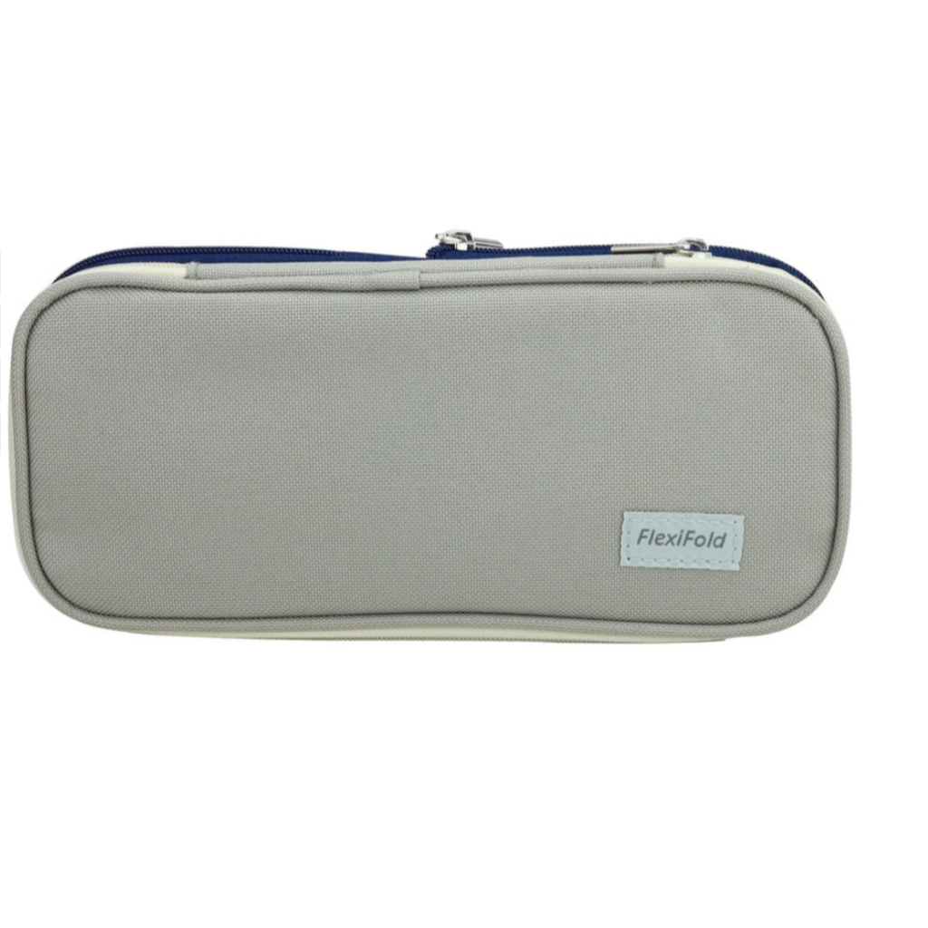 力大牌ABEL 擴充式隨行筆帶收納袋(08702)  灰藍/粉藕灰藍, , large