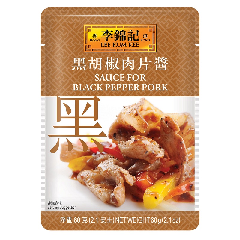 李錦記黑胡椒肉片醬60g, , large