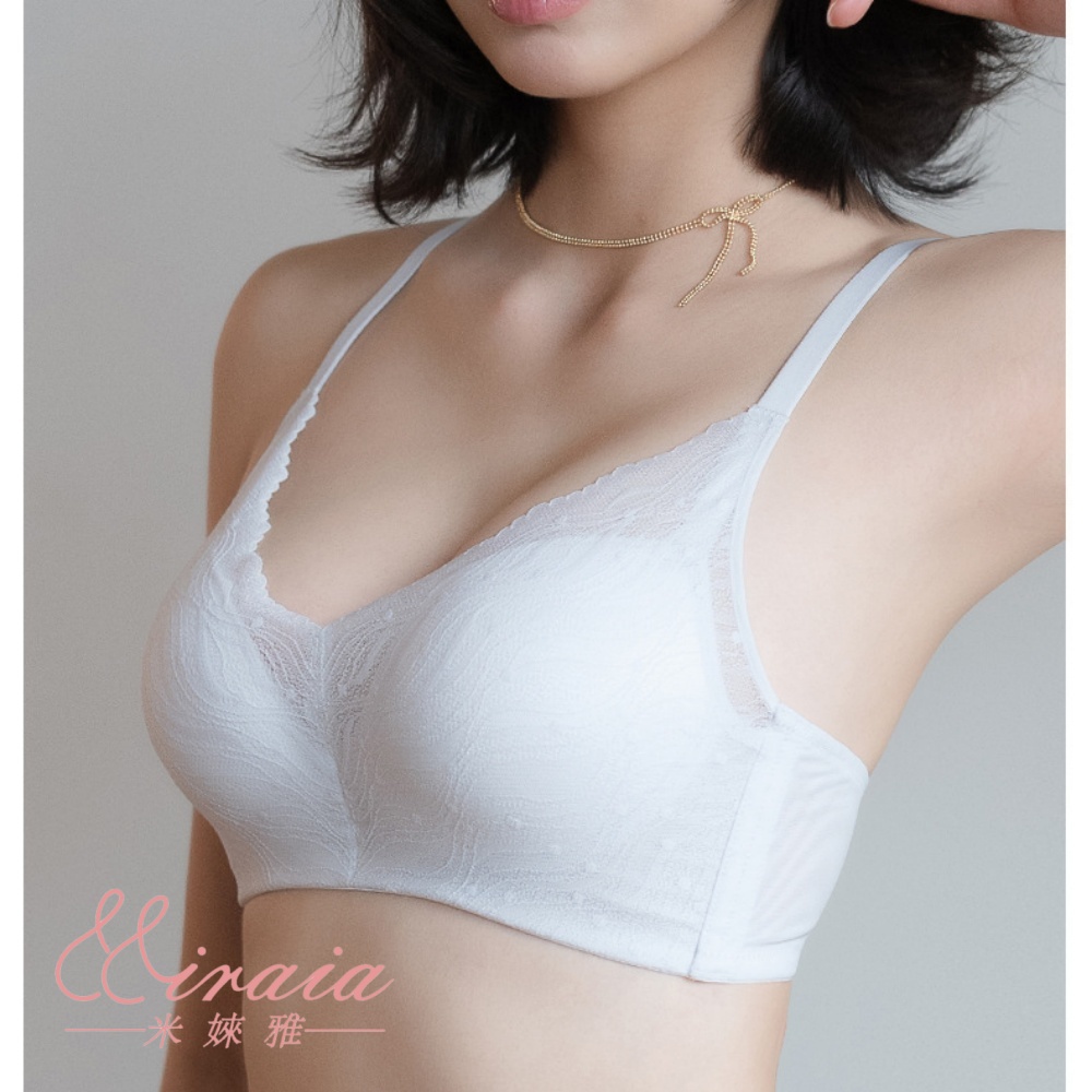 【Miraia米婡雅】波紋蕾絲無痕內衣(無鋼圈內衣、舒適內衣、24HR無感內衣), , large