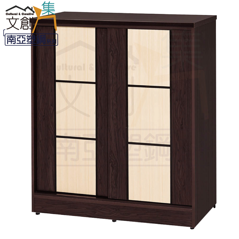 【文創集】摩斯 環保3尺南亞塑鋼推門鞋櫃(客約商品), , large