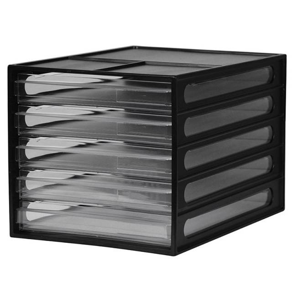 【龍品文創】樹德 DD-1205 桌上型資料櫃-黑-1個, , large