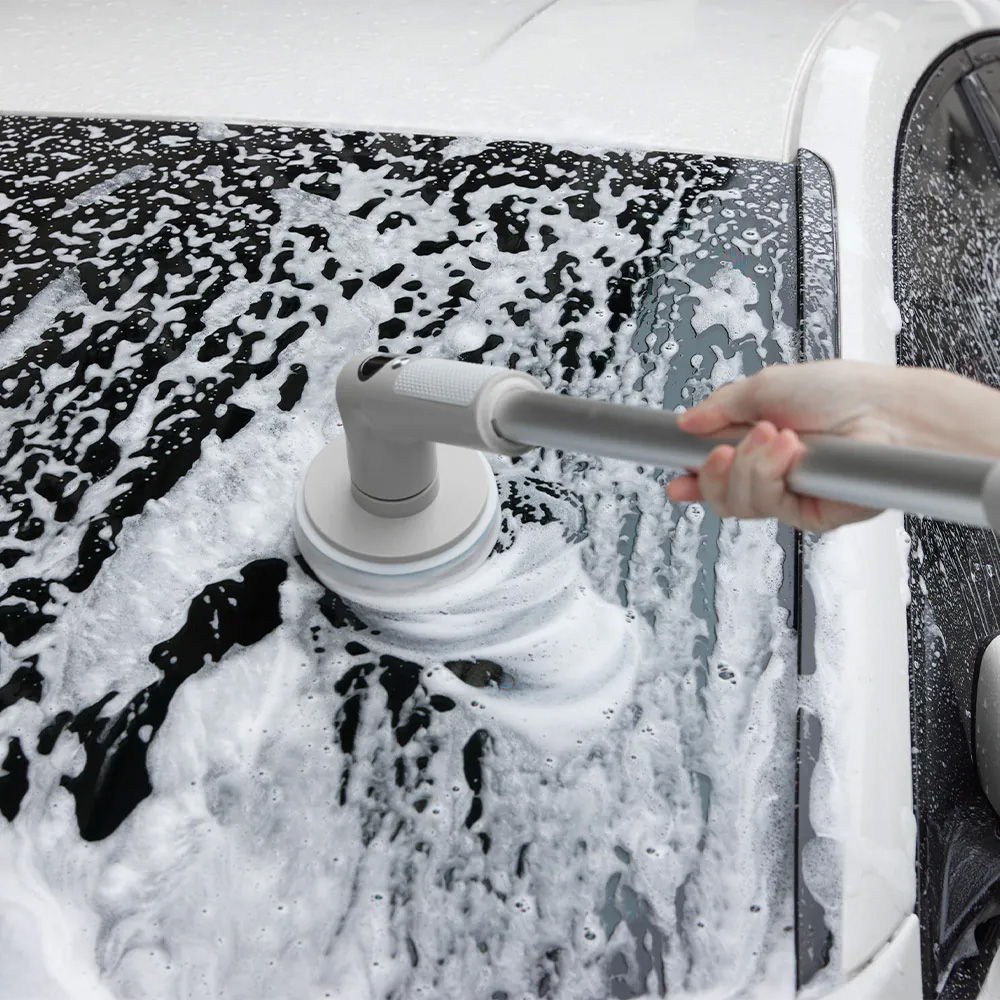 ARTISAN奧堤森 第三代USB兩用電動清潔刷 多功能 無線電動 清洗刷 清洗機 清洗高處 多刷頭 耐用 耐磨 暖月灰, , large