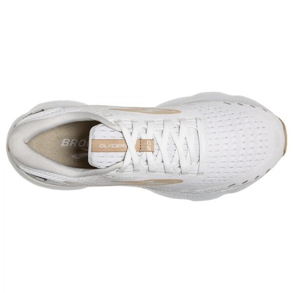 Brooks Glycerin 20 男 慢跑鞋 避震緩衝象限 甘油系列20代 白 卡其 [1103821D122], , large