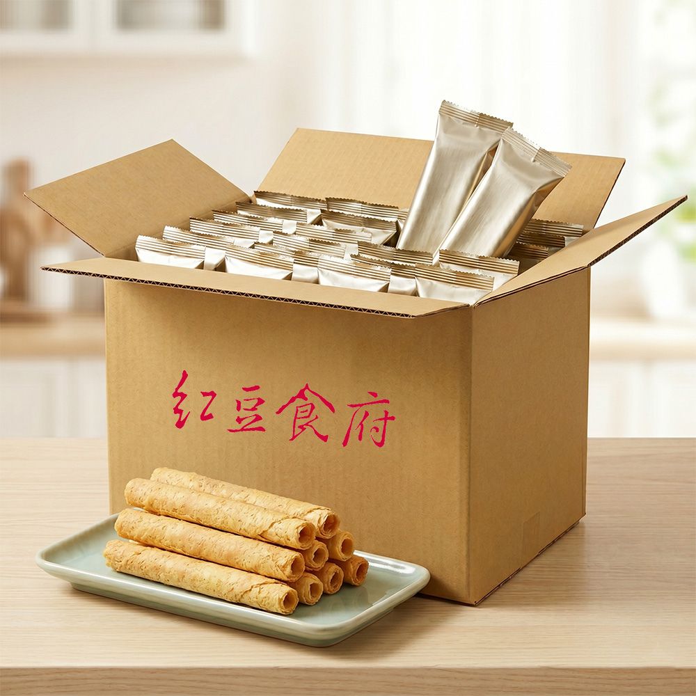 【紅豆食府】原味蛋捲人氣箱購組 (12袋/箱) 箱購不含提盒, , large