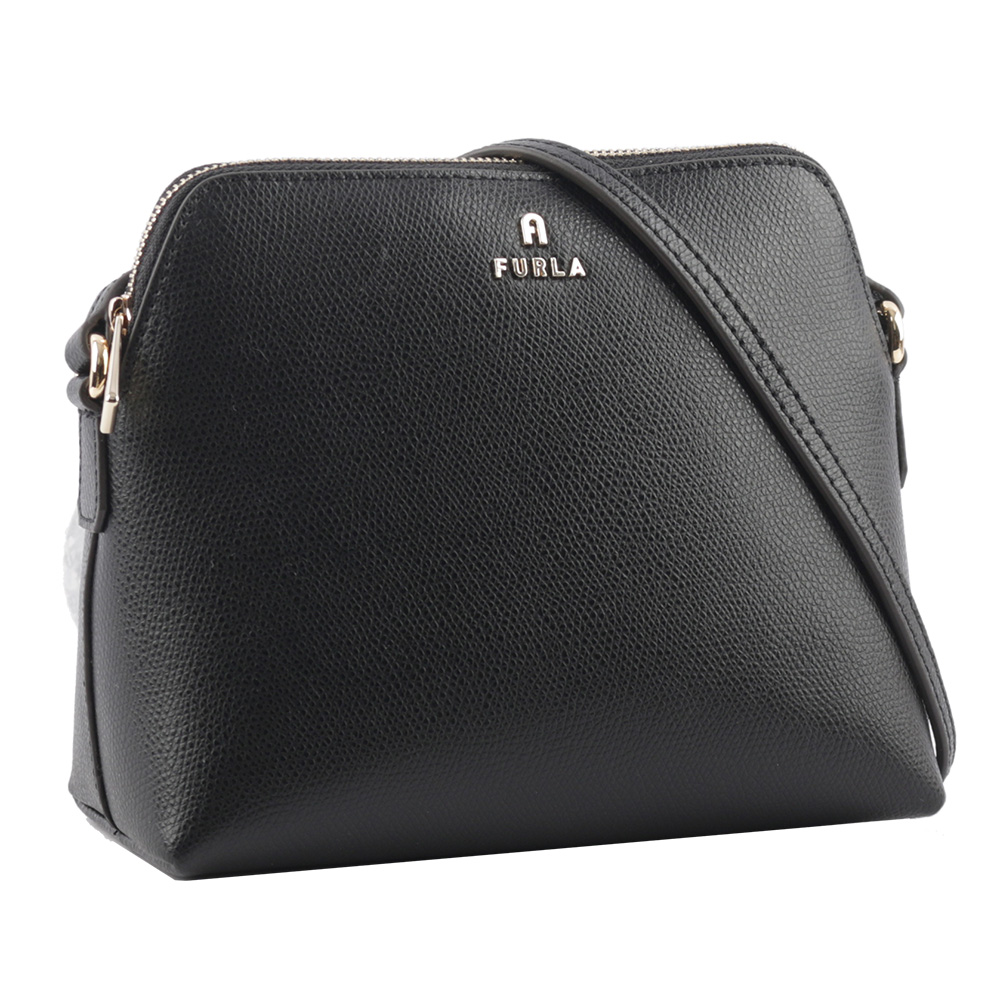 FURLA Camelia 雙色附小袋迷你斜背包/黑色/芭蕾粉, , large
