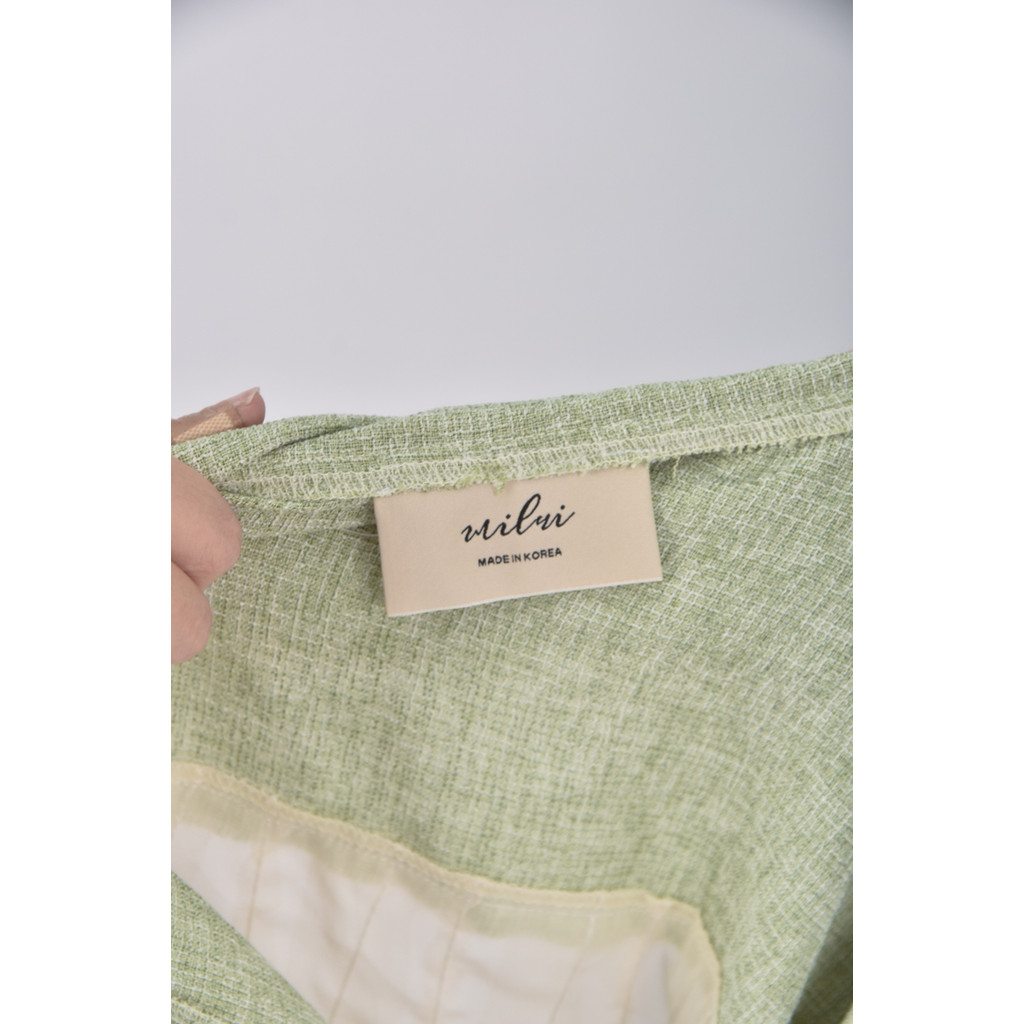 (XL) uilui透紗綠色長袖上衣二手衣, , large