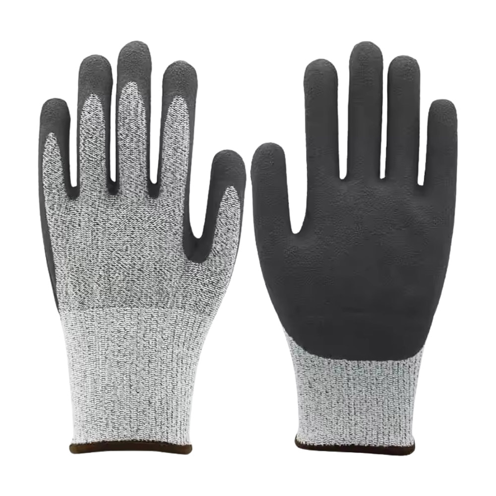 Level 5 High-Strength Nitrile Frosted Cut-Resistant Gloves (L-Coffee), , large