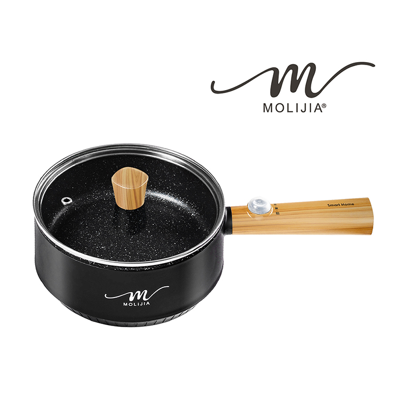 【MOLIJIA】1.6L-M18 Multifunctional Non-stick Electric Cooker - Black Wood Grain, , large