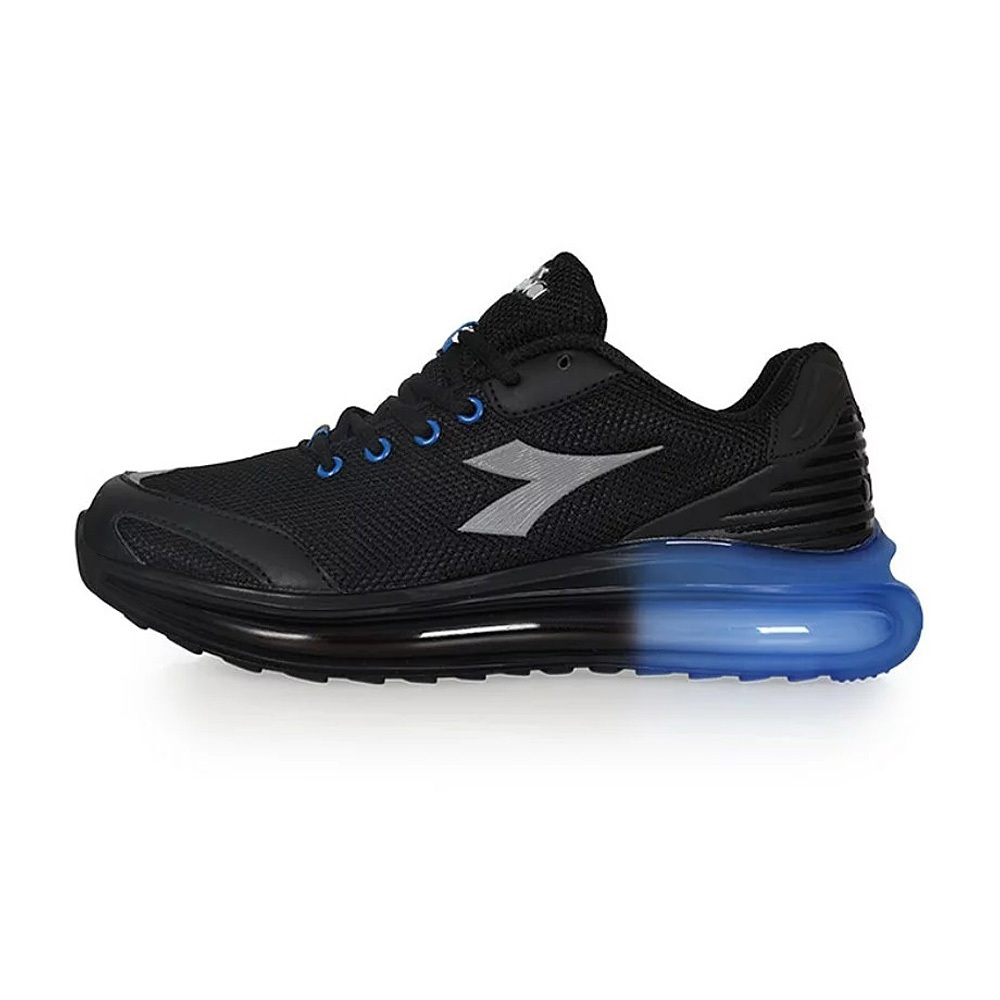 DIADORA迪亞多那 專業避震慢跑鞋 男運動鞋 男鞋 寬楦 透氣 舒適 保護後跟 吸衝 反彈 反光 黑藍銀 灰黑綠, , large