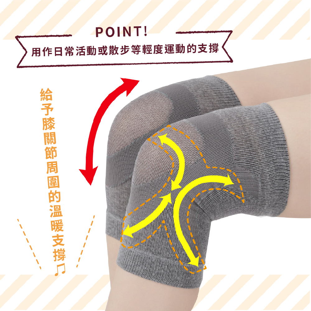 日本製【CERVIN】紅外線備長炭保暖護膝, , large