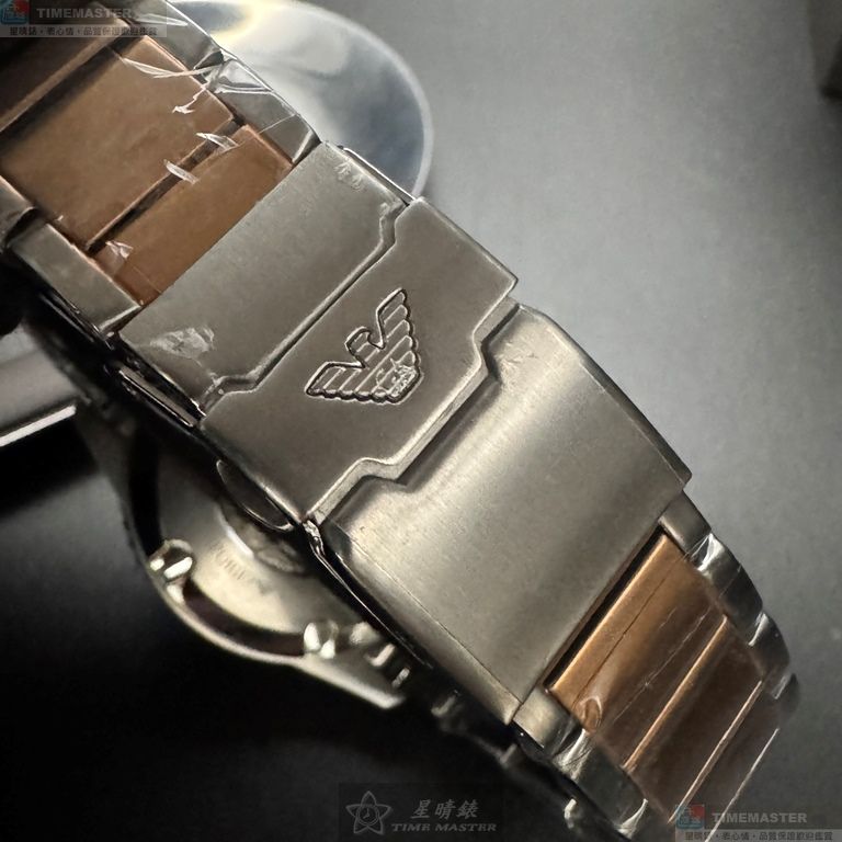 [星晴錶業]ARMANI手錶,42mm,AR00083古銅色錶面古銅色錶殼金銀相間精鋼錶帶款, , large