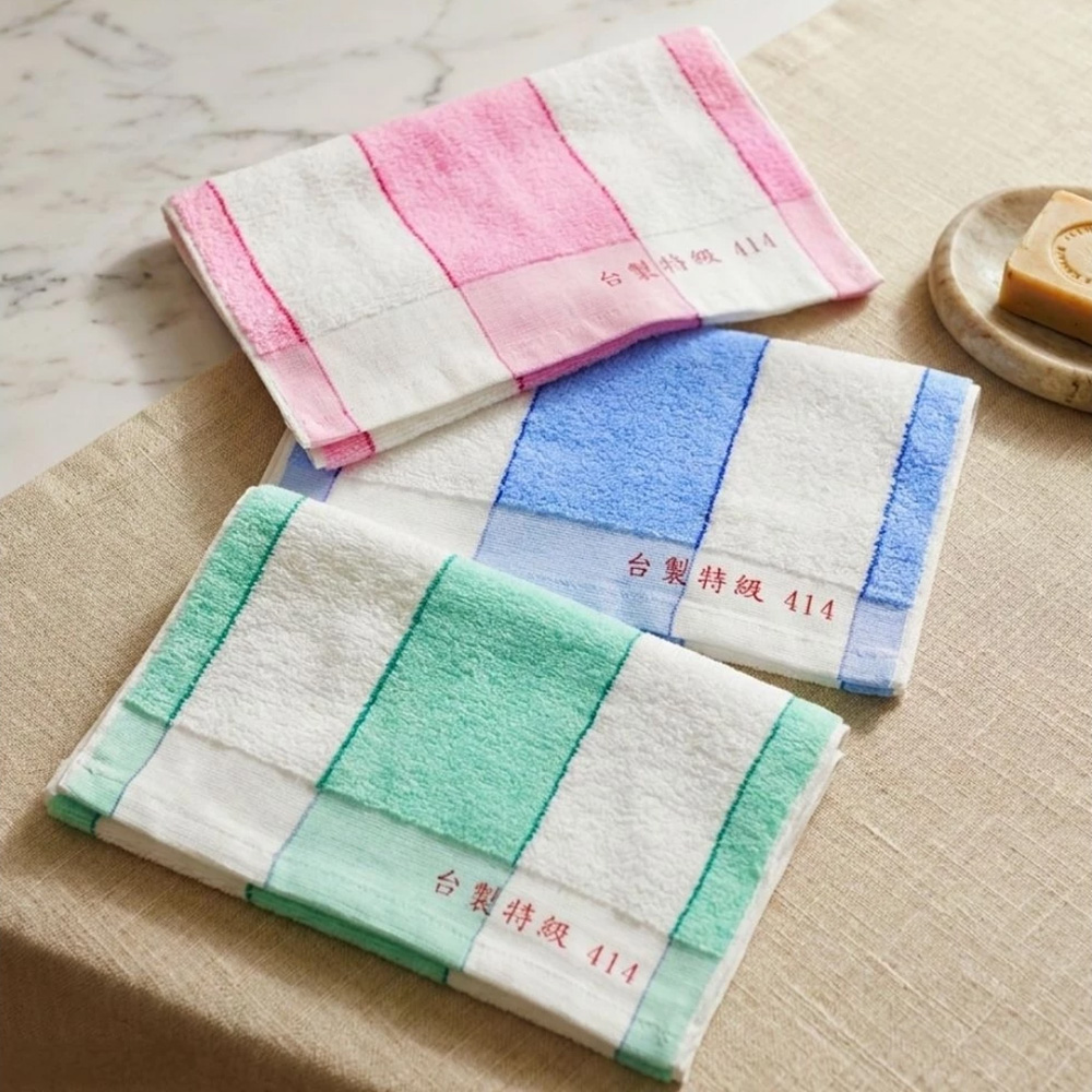 [凱美棉業] 一打12入組 隨機出色 MIT台灣製 32兩特級傳統414毛巾 復古雙色毛巾, , large