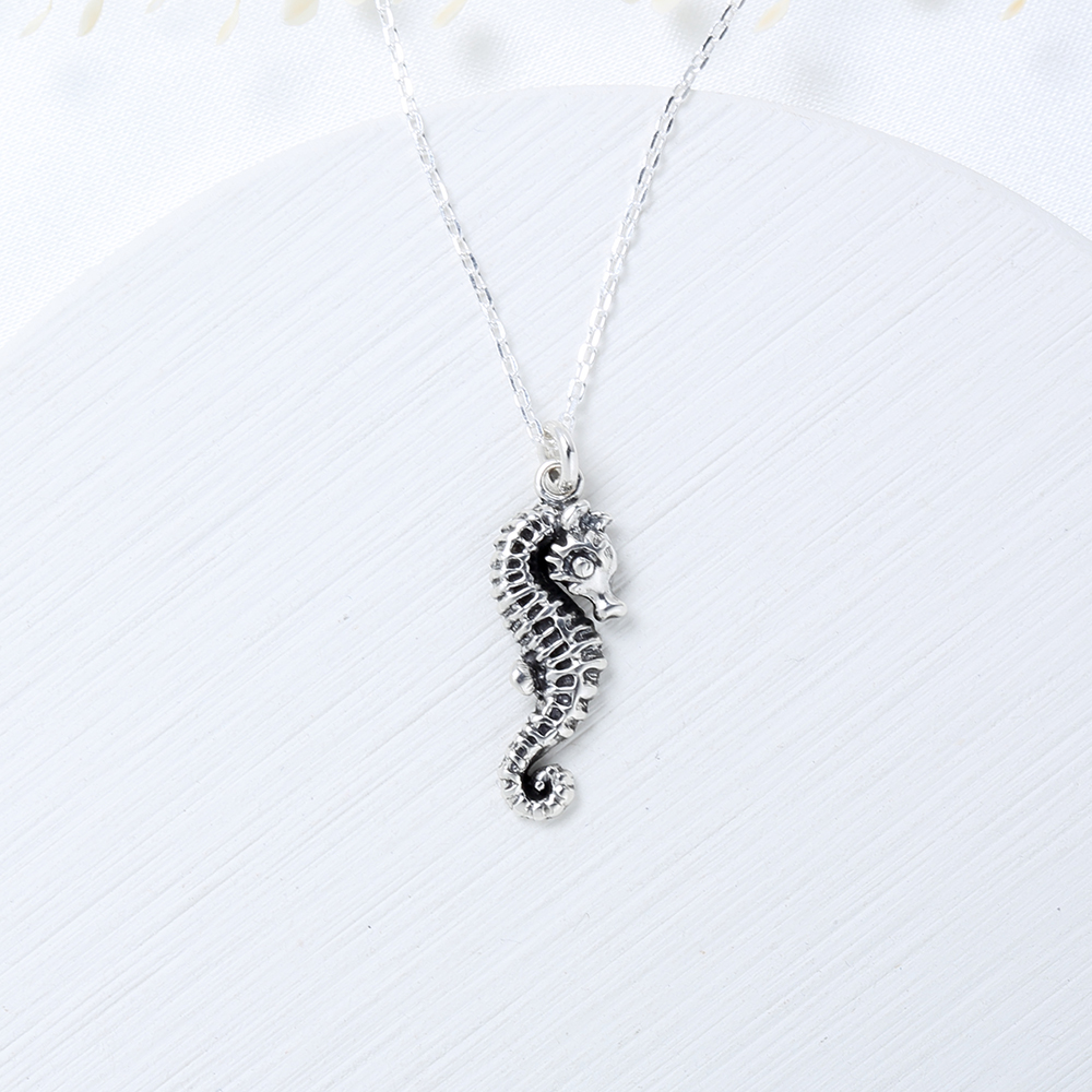 【Angel & Me】Mr. seahorse paternal love s925 sterling silver necklace gift, , large