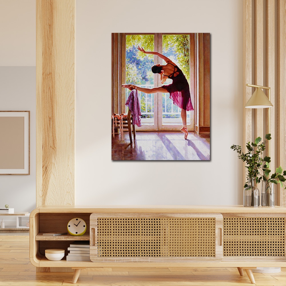 【御畫房】芭蕾舞之二 國家一級畫師手繪油畫60×80cm(VF-161), , large