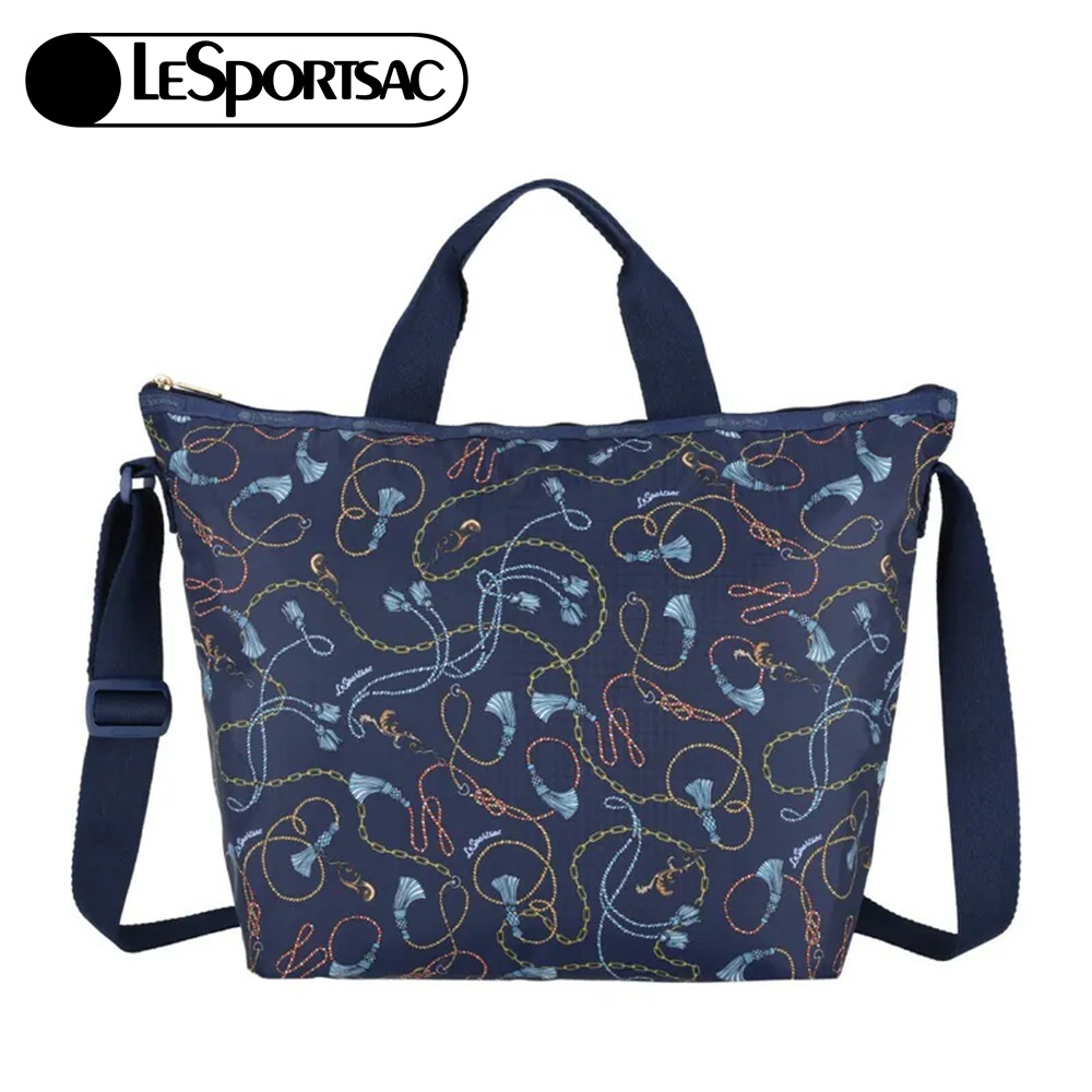 |快速出貨|Lesportsac Deluxe Easy Carry Tote 兩用托特包 送禮推薦-湛藍海鍊, , large