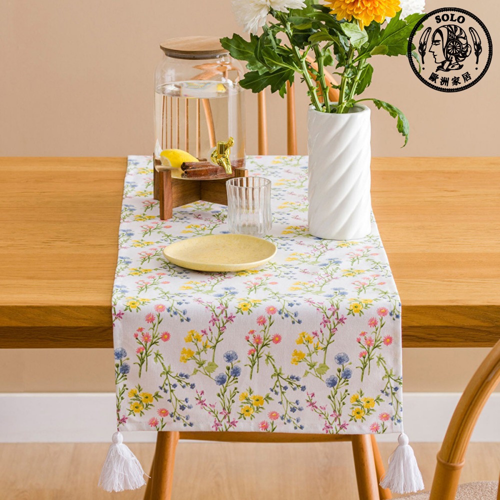 【SOLO歐洲家居】LCW Home 40x120cm 繽紛田園花卉餐墊 桌旗 桌布, , large