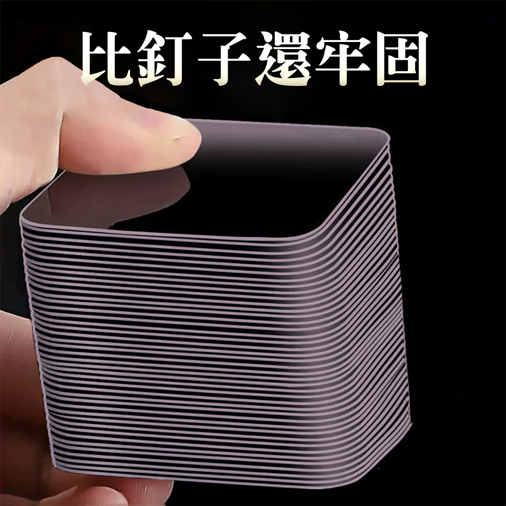 【CITY STAR】透明強力方形雙面貼, , large