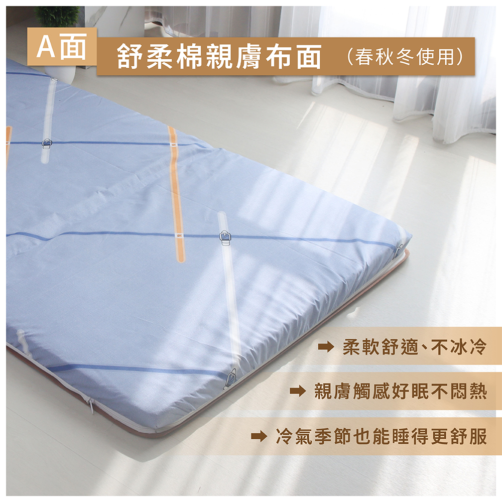 【台灣製造】天然原色細編消暑蓆 厚度5cm 單人3尺｜遇見森林｜四季可用 涼感蓆面 三折床墊 草蓆, , large