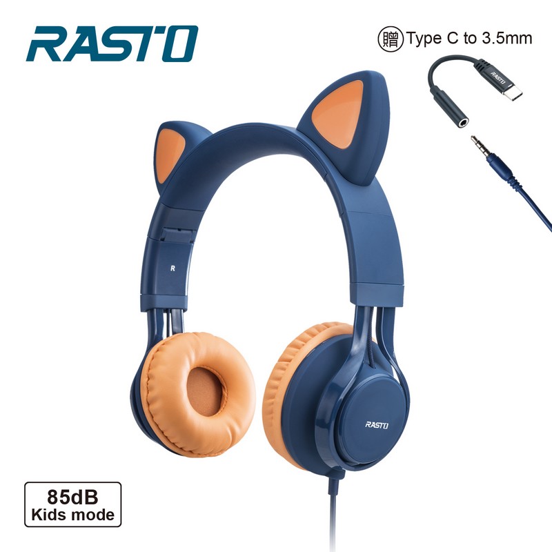 RASTO RS55 萌貓頭戴式兒童耳機, , large