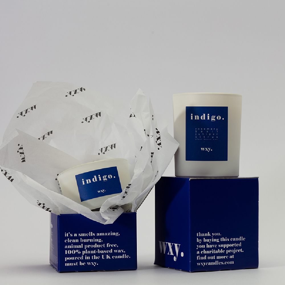 【英國 wxy】經典mini蠟燭-indigo.迷迭香 & 杜松/95g, , large