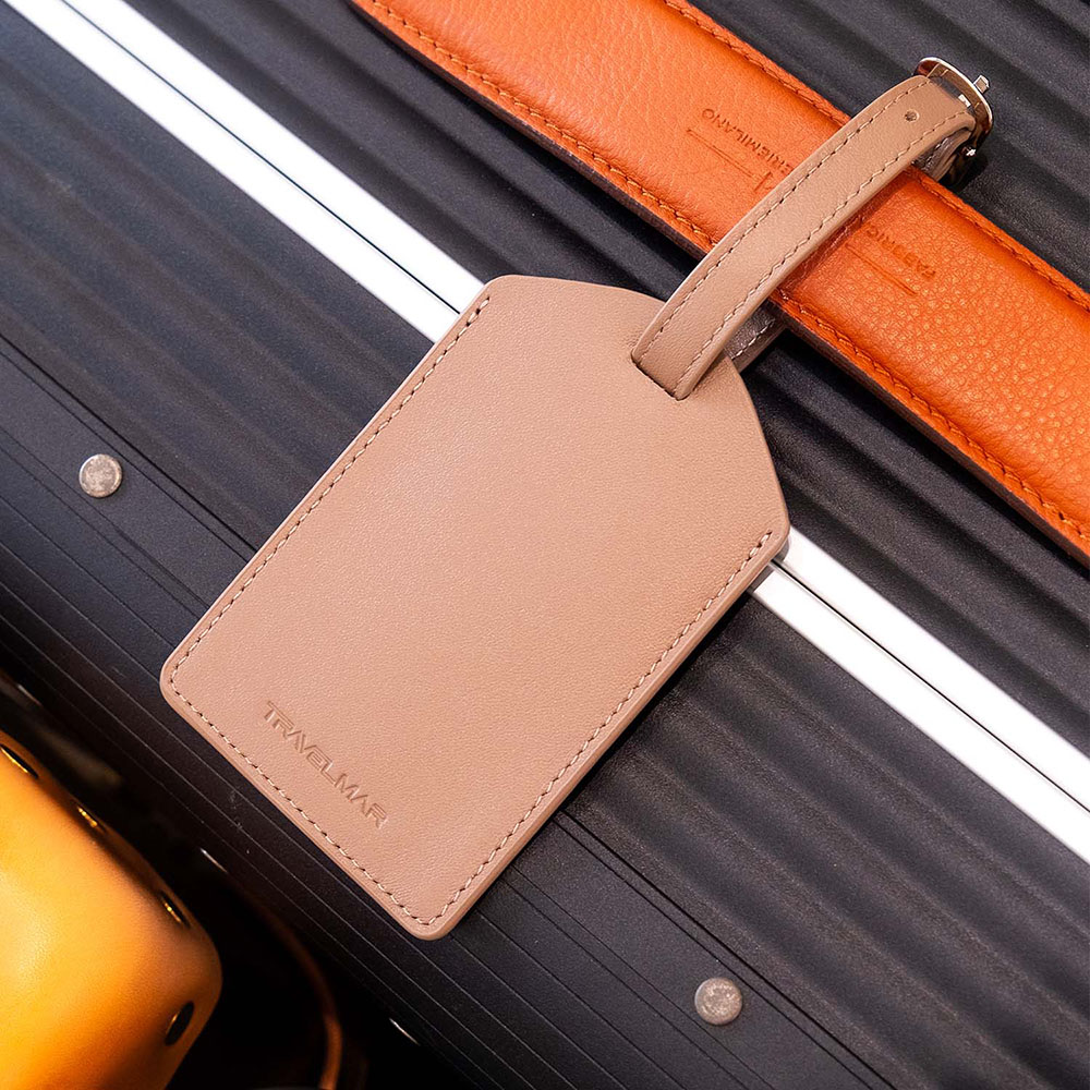 TRAVELMAR Travel Leather Luggage Tag-Olive Green, , large