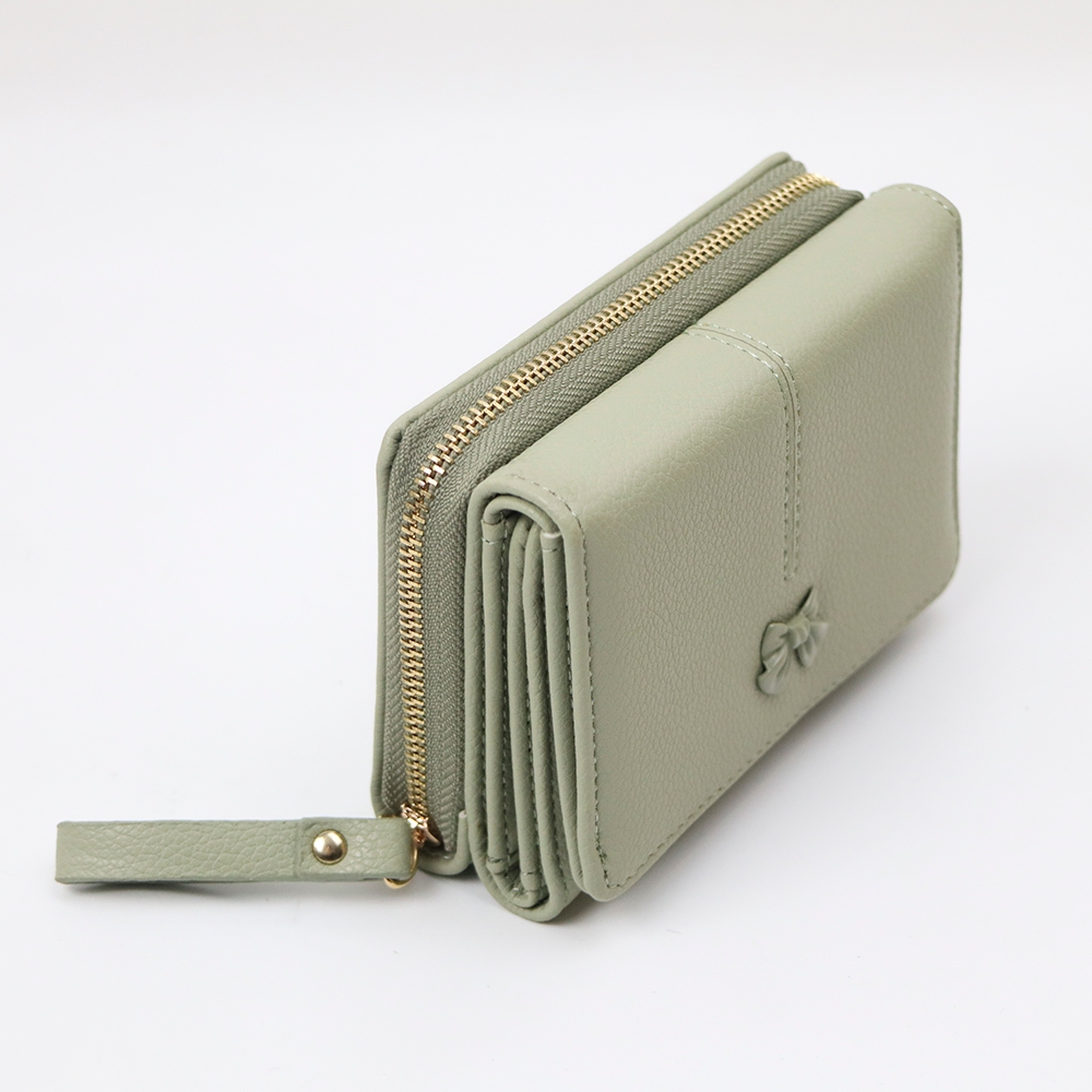 Ribbon&eacute; 柔霧翻蓋零錢中夾 女夾 韓系氣質皮夾 可愛短夾 人氣女用皮夾 情人節禮物, , large