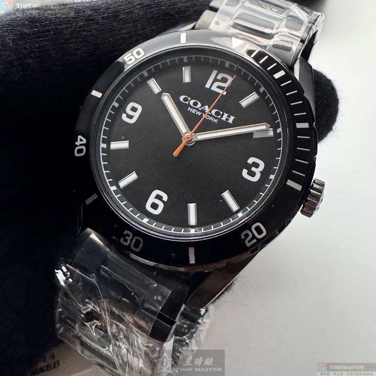 [星晴錶業]COACH手錶,44mm,CH00247黑色錶面黑錶殼深黑色精鋼錶帶款, , large