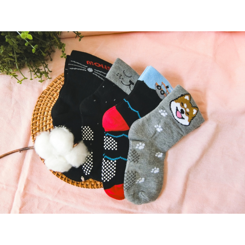 [凱美棉業]MIT台灣製 純棉寬口止滑童襪(兒童版3-6歲)-綜合款 10雙組 隨機出色, , large