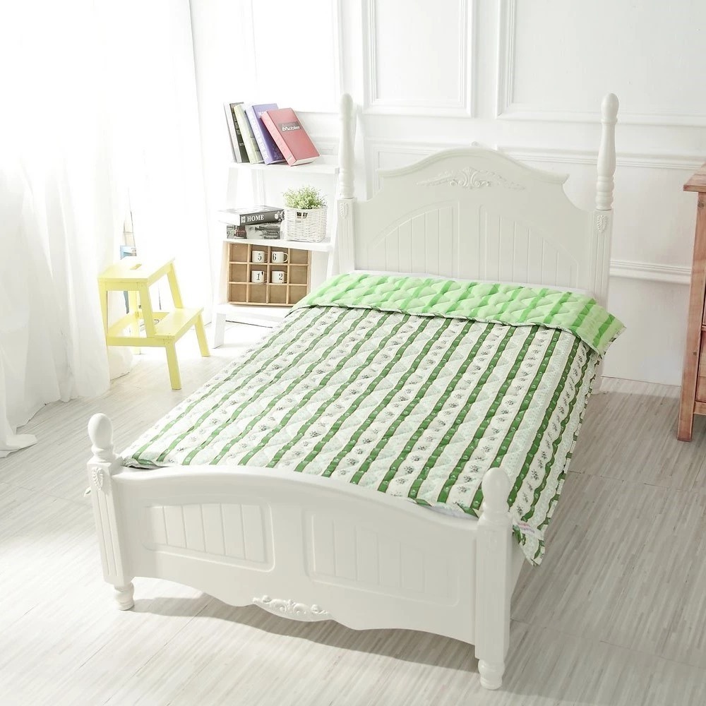 [CINN Far‑Infrared] Nano FIR All‑Season Blanket – Avocado Green Stripes｜5 x 6.2 ft, , large