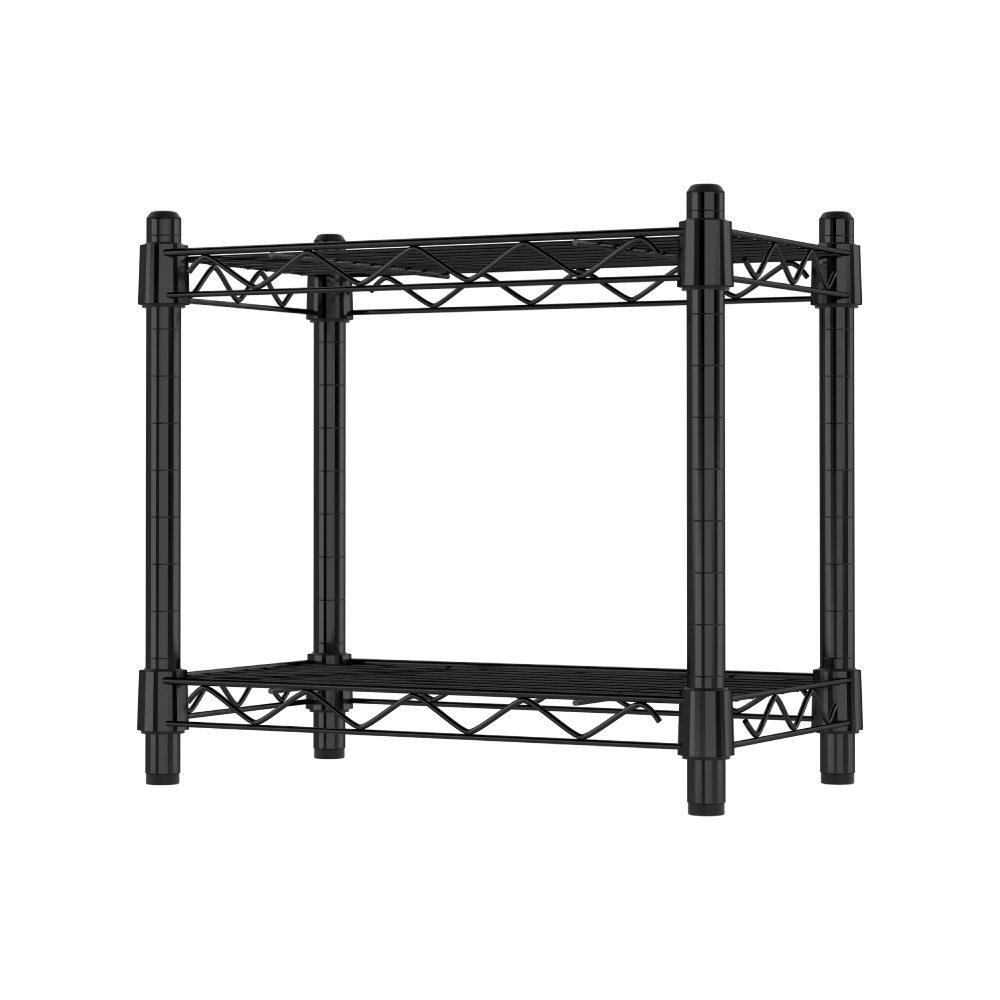 KIWISH 35x20x30H Black 2-Tier Wire Shelving Unit | Heavy Duty Metal Storage Rack | Made in Taiwan, Free Shipping, , large