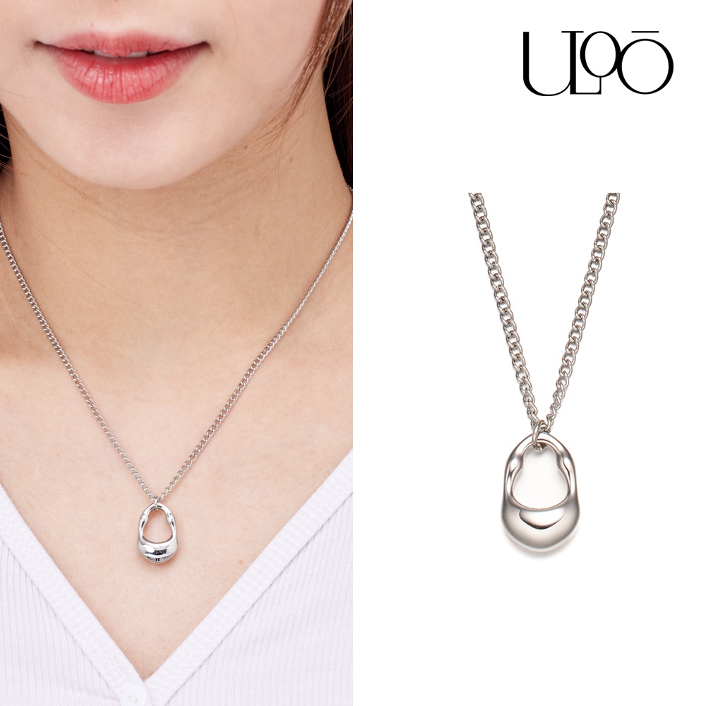 ULOO Glimmer 弧光意境項鍊-銀色 UN4002620, , large
