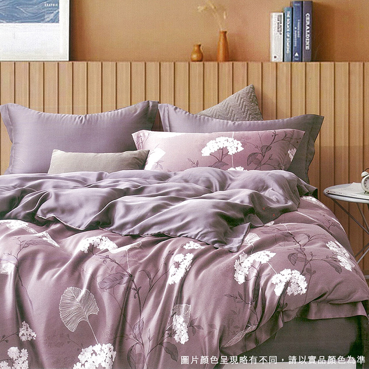 FITNESS_100%純天絲頂級60S雙人七件式床罩組-紫韵盎然, , large