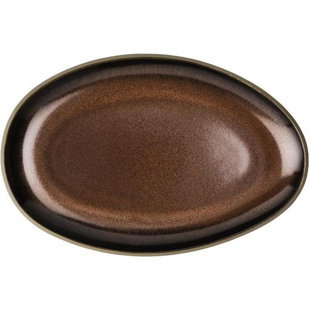 Rosenthal-Junto Oval Plate - Brown Bronze 25cm, , large