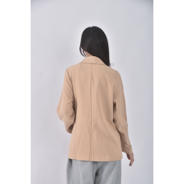 (S) meier q西裝直線條黃色外套二手衣, , large