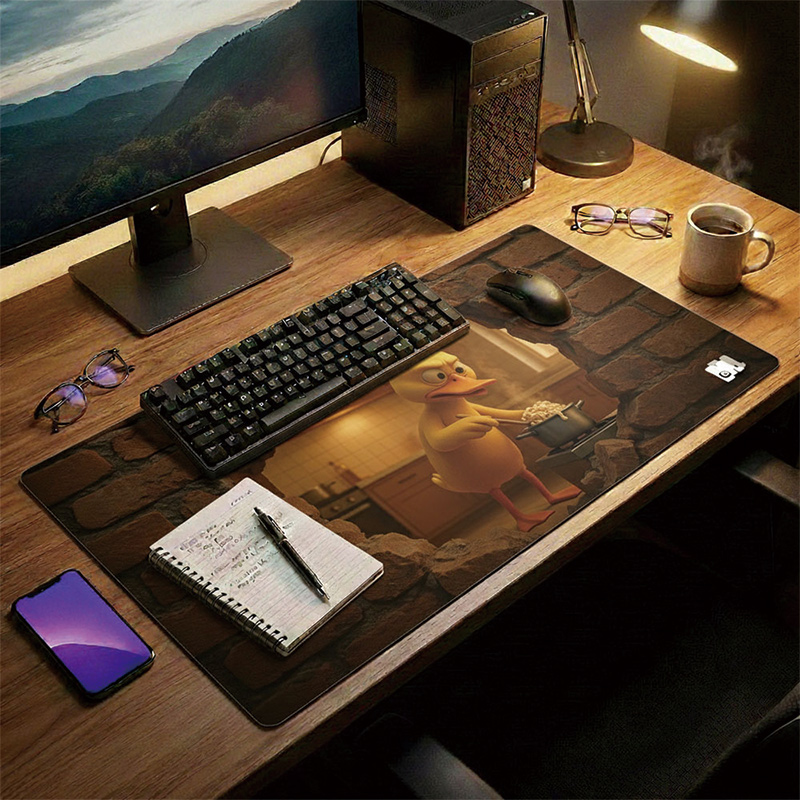 【Monster】 3D Scene Desk Mat (60x34cm) &ndash; Angry Duck, , large