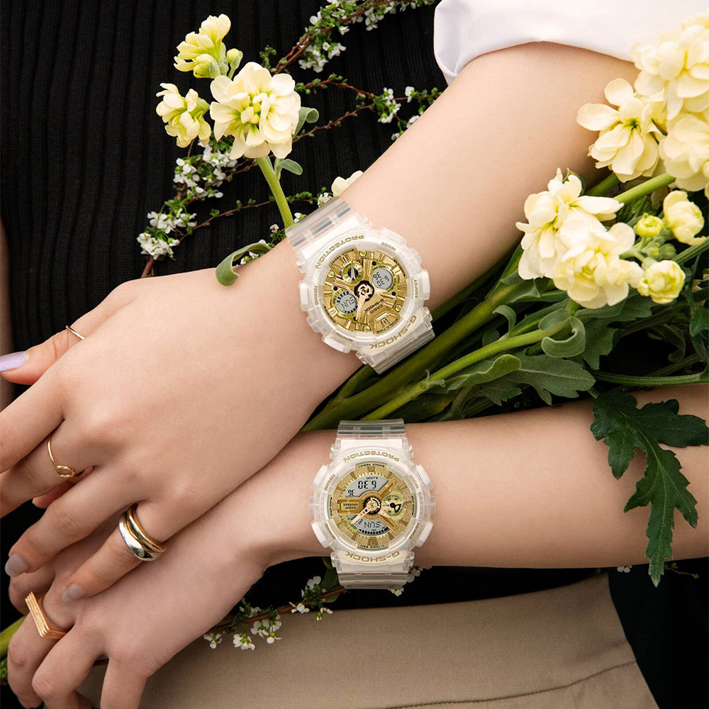 CASIO 卡西歐 G-SHOCK ITZY 留真配戴款 清透金屬感女錶手錶 GMA-S120SG-7A, , large