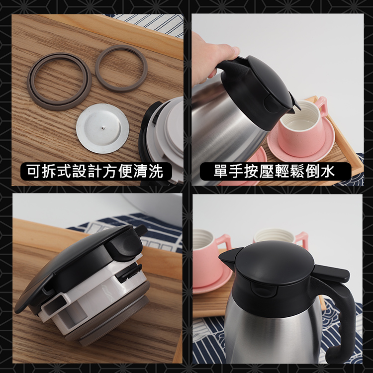 米雅可經典316按壓式真空保溫壺-2.0L-2支, , large