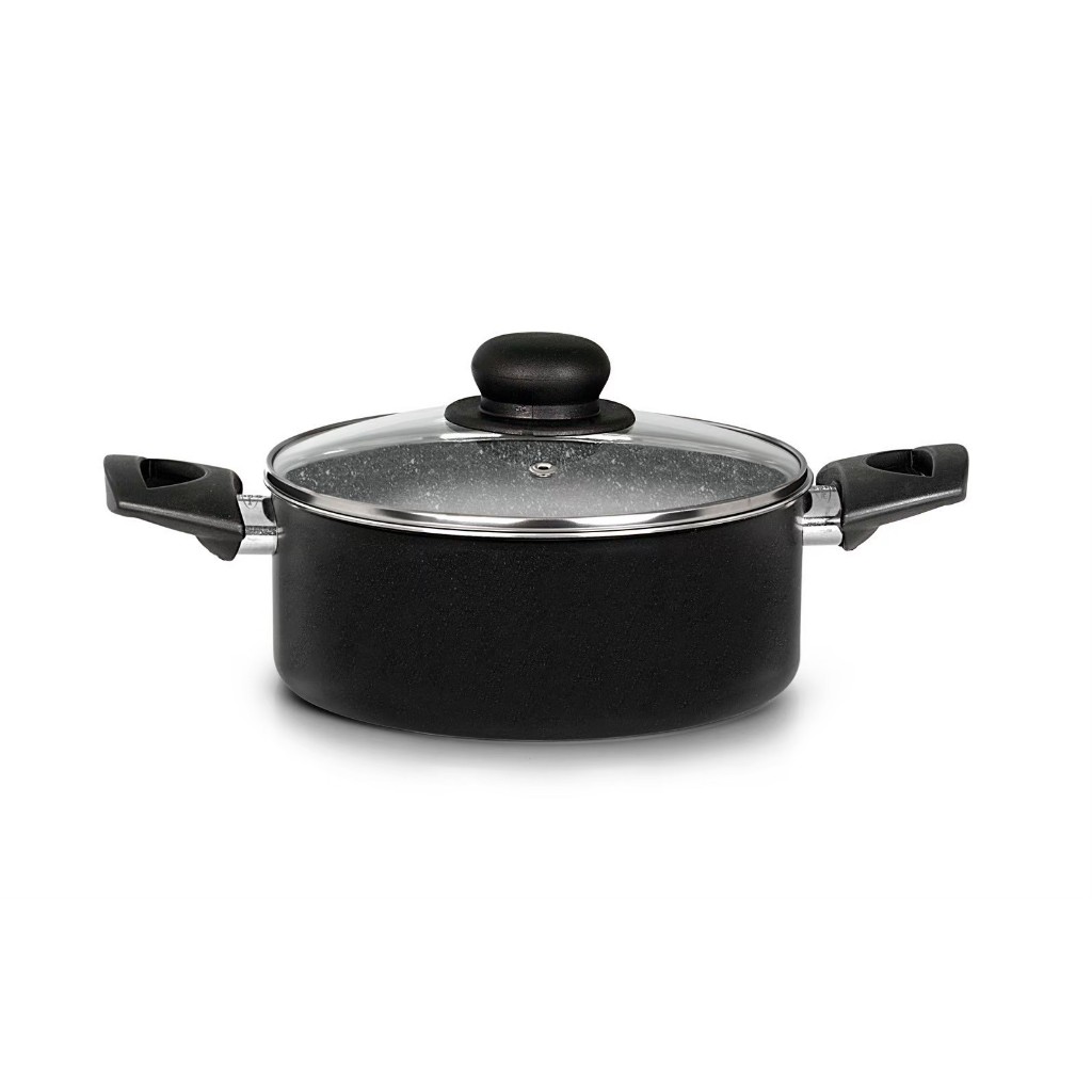 蓋瑞廚物【義大利PIARDI HOME LIVEINDUCTION 24CM雙耳湯鍋(附玻璃蓋) 七層複合鋁大理石 湯鍋, , large