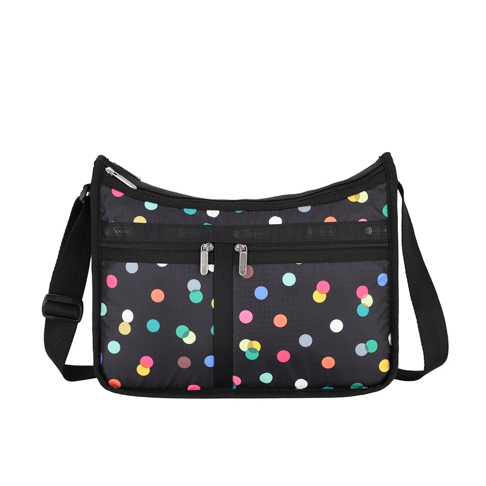 Lesportsac Deluxe Everyday Bag 都會時尚斜背包/ 圓點漂浮氣球 黑色, , large