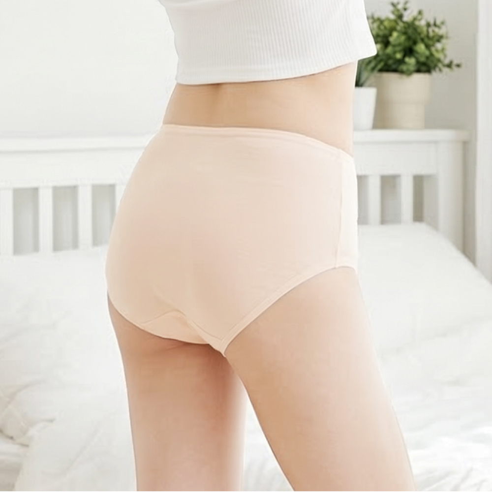 【Clany 可蘭霓】純棉長效抗菌中腰內褲 (M-2XL)｜加大尺碼 透氣包臀 2237-11 裸感膚, , large