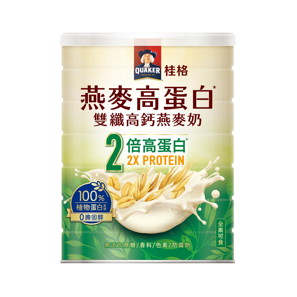 桂格高蛋白雙纖燕麥奶粉 1000g, , large