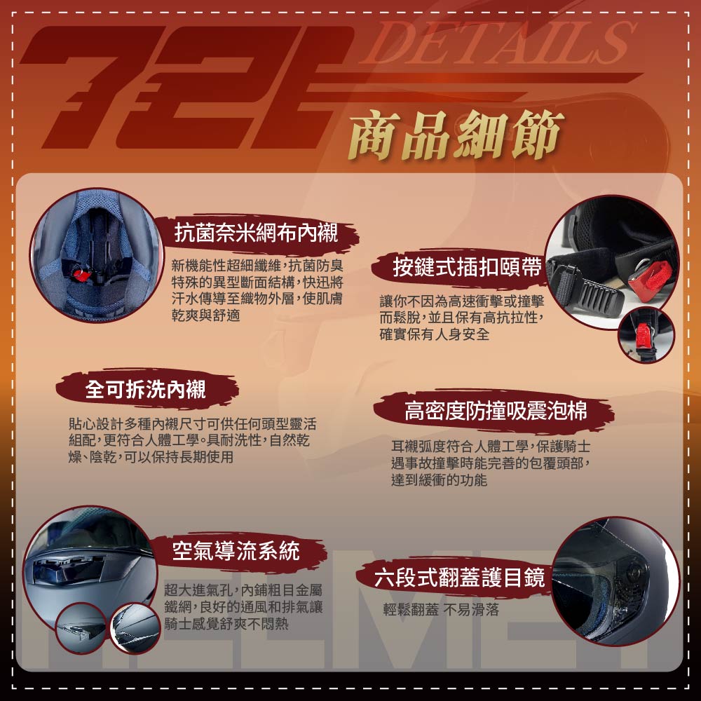 【平剛】GP-5 素色全罩帽 721, , large